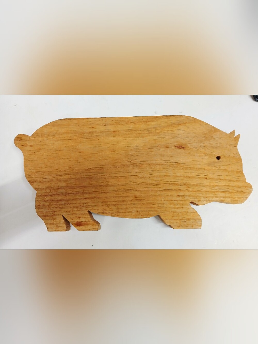 Vintage Wood Pig Cutting Charcuterie - Natural Wood